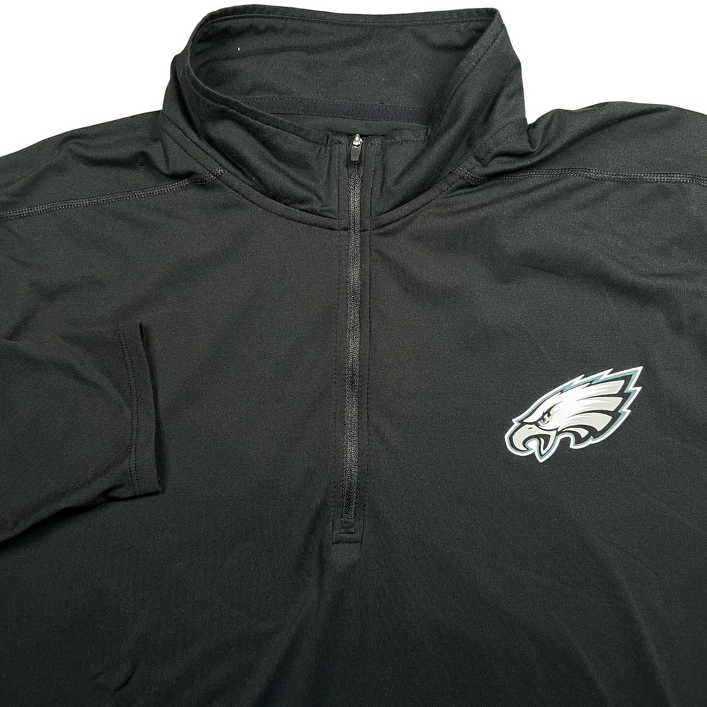 Nike Philadelphia Eagles Quarter Zip Pullover Men XXL Black NFL Dri-FIT Athletic